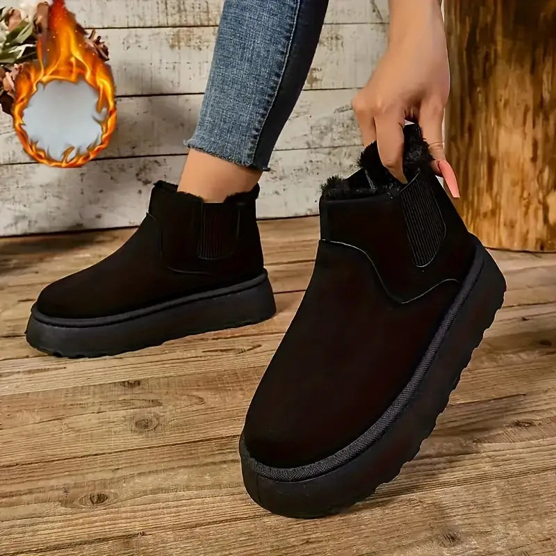 Bota De Inverno Feminina Aveludada - Safira