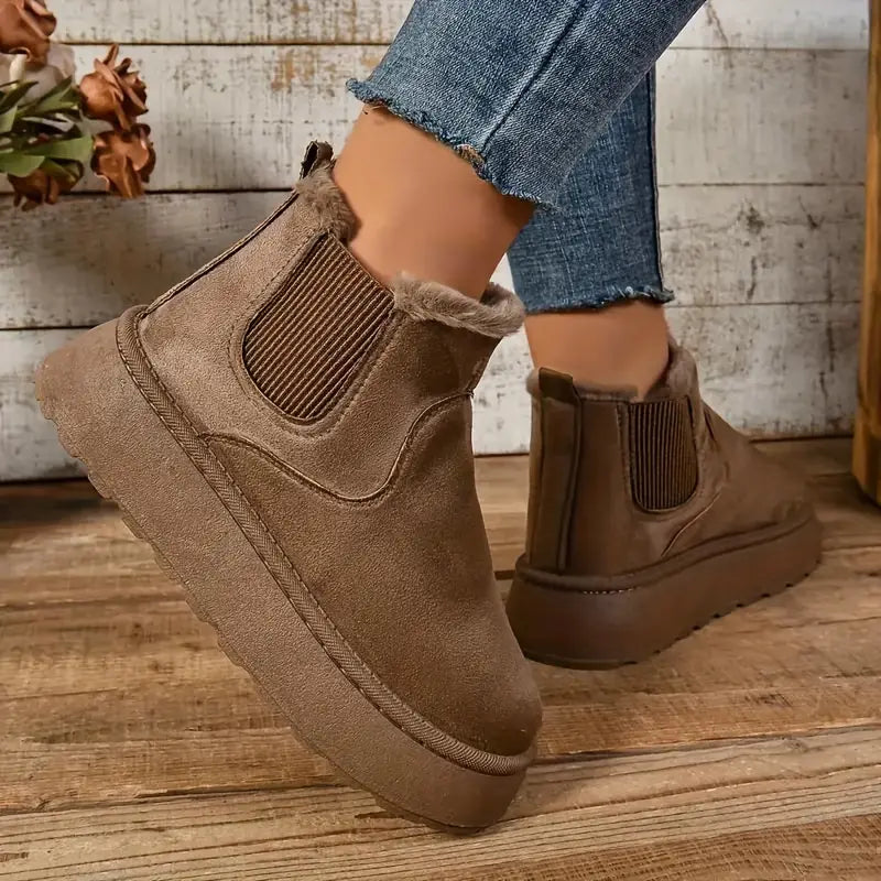 Bota De Inverno Feminina Aveludada - Safira