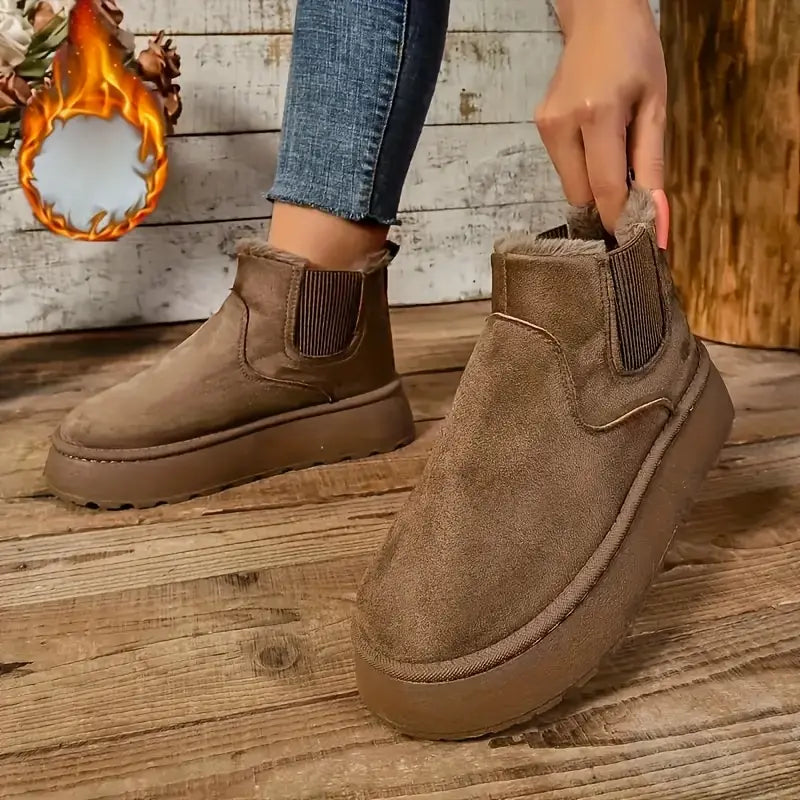 Bota De Inverno Feminina Aveludada - Safira