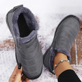 Estela - Bota De Inverno Feminina Aveludada Impermeável