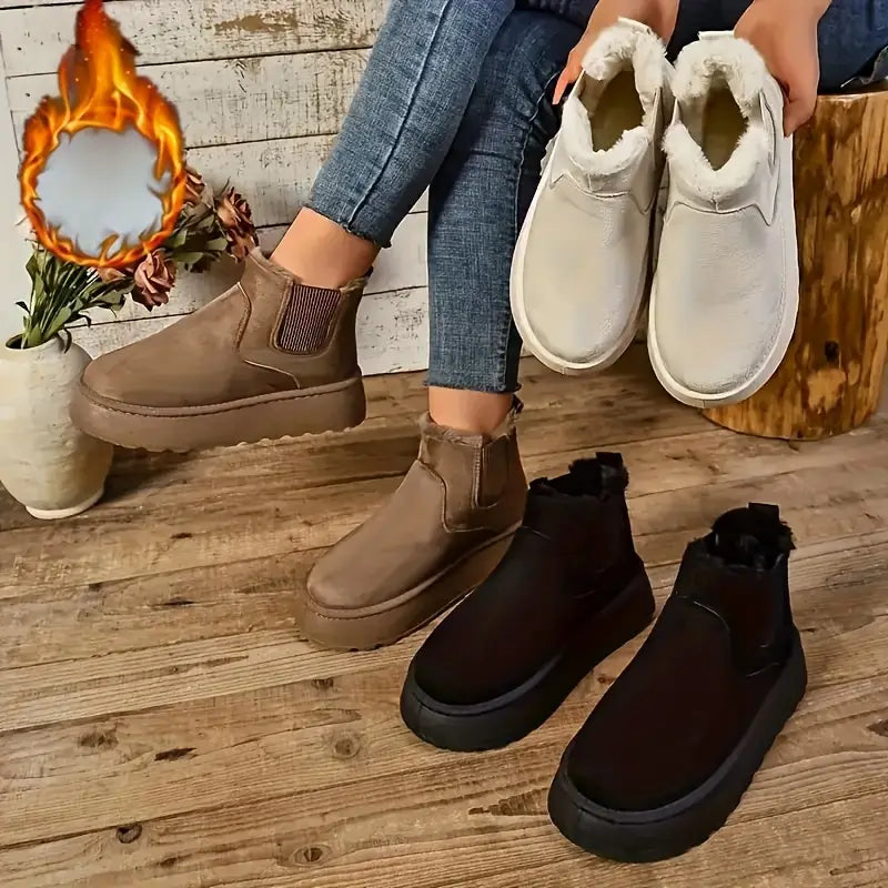 Bota De Inverno Feminina Aveludada - Safira