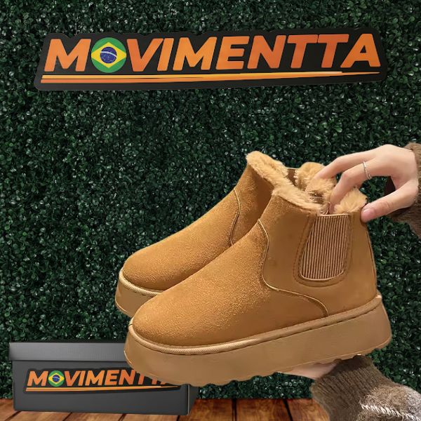 Bota De Inverno Feminina Aveludada - Safira