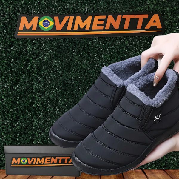 Estela - Bota De Inverno Feminina Aveludada Impermeável