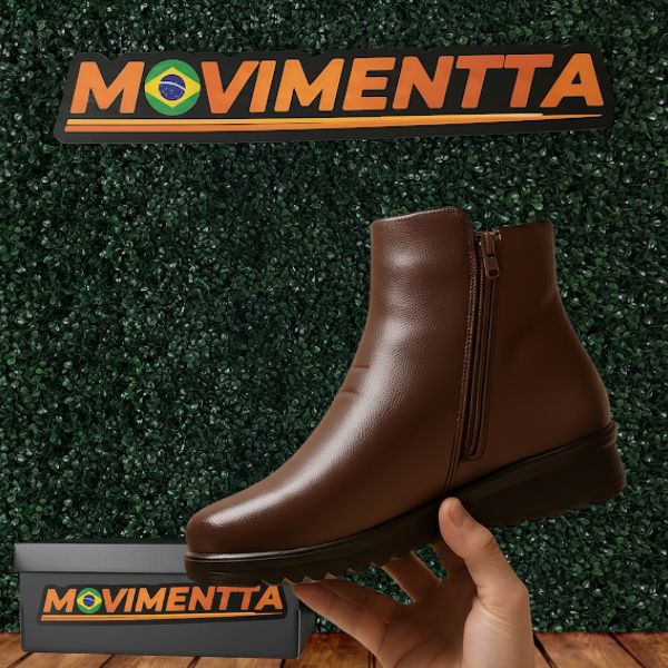 Luna - Bota De Couro Feminina Aveludada Impermeável